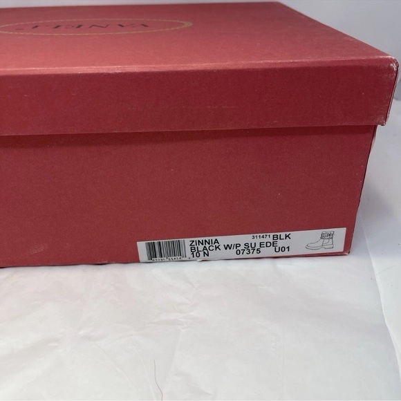 VANELI Women's Black Suede Zinnia Pearl Boots Sz 10 Narrow Brand New With Box - Picture 9 of 10